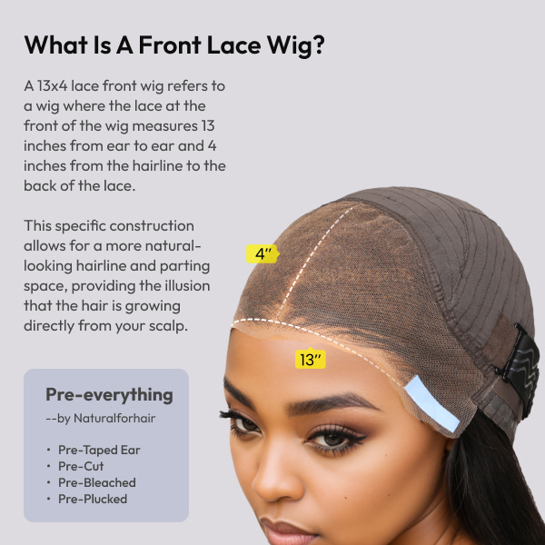 What does 13×4 lace front wig mean?