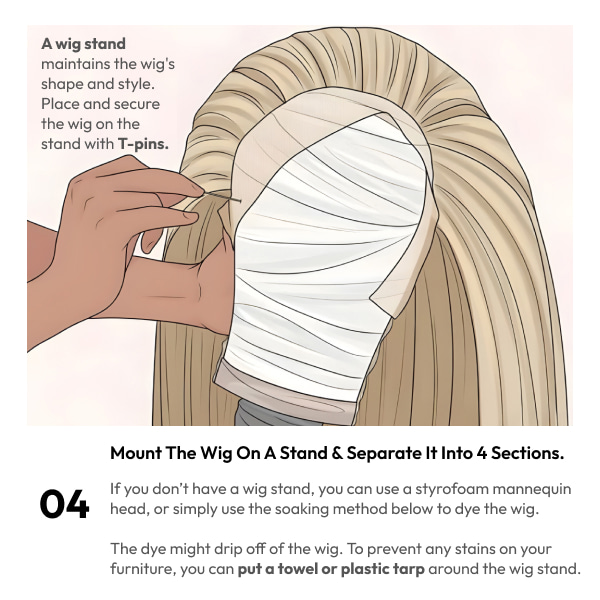 mount wig on a stand